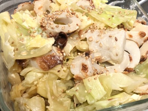 電子レンジで作る！キャベツとちくわのマヨネーズ和え